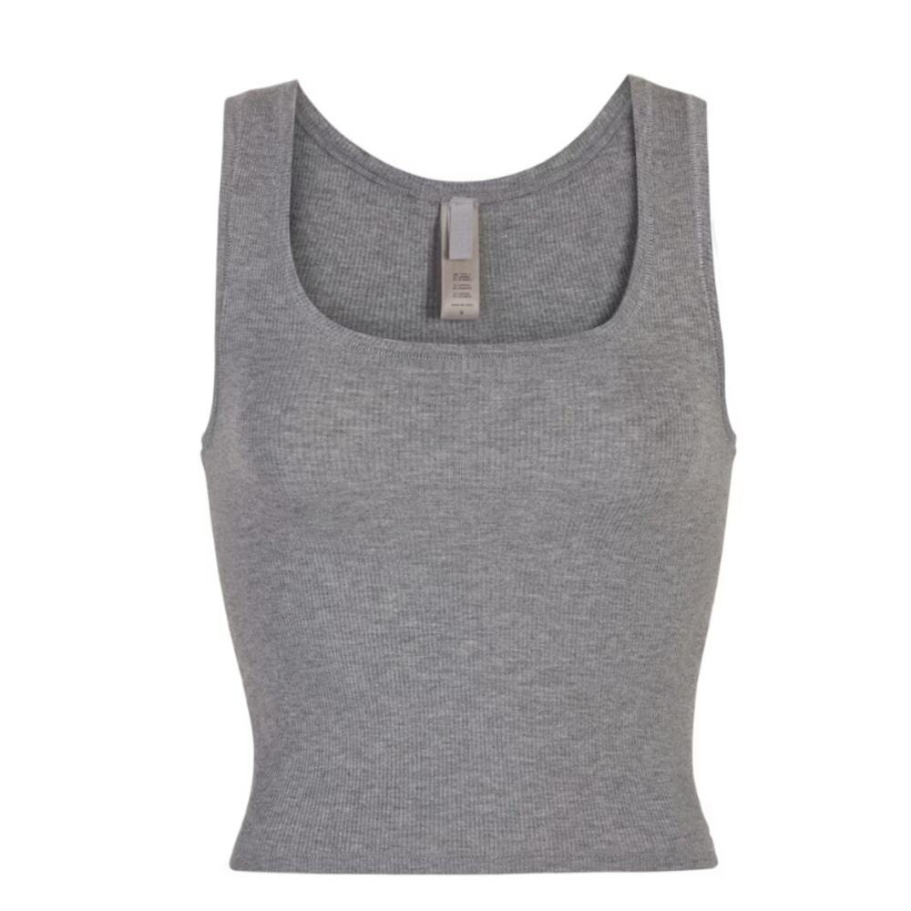 Skims SOFT LOUNGE RIB TANK HEATHER GREY size XS fits S